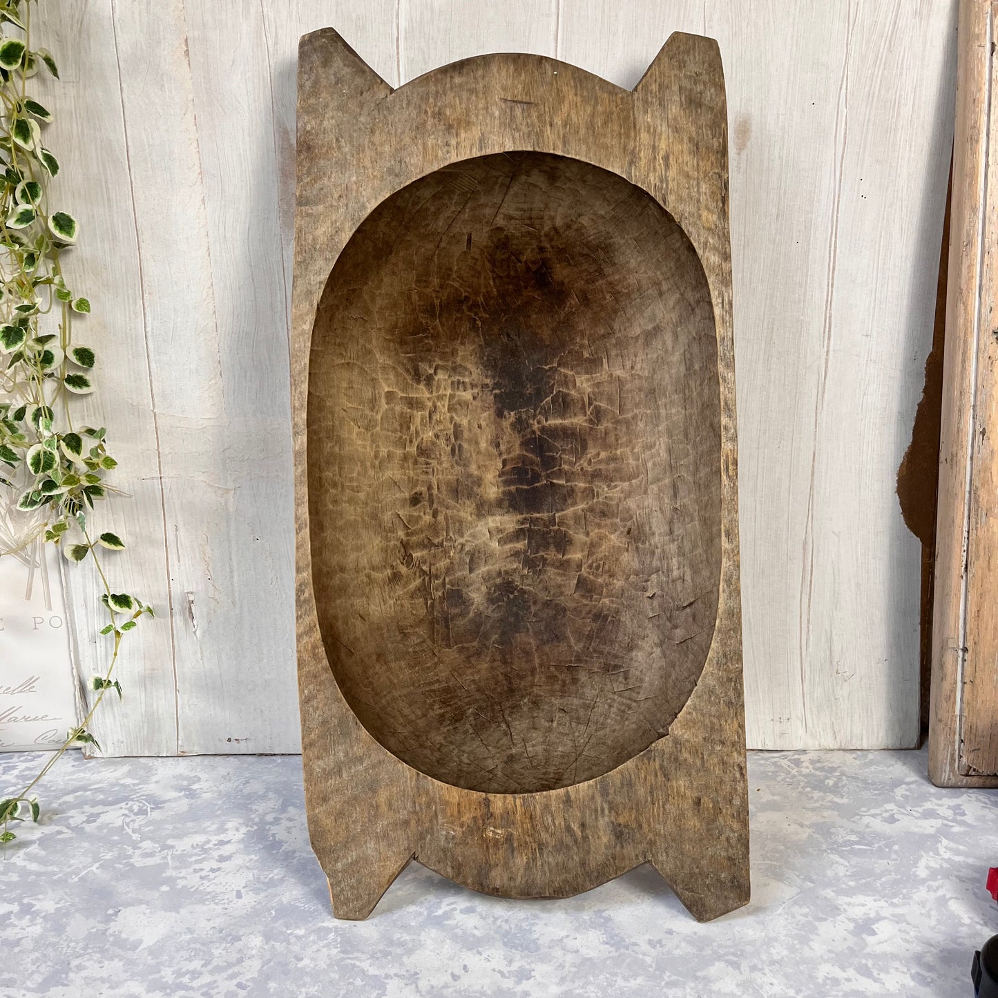Primitive Antique Hand Carved Dough Trough. Dugout. Large 54 cms/21"