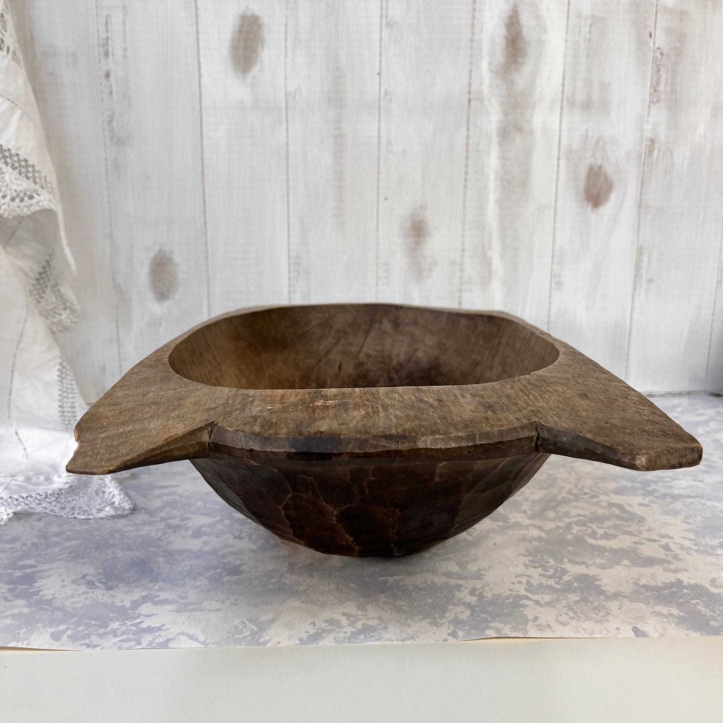 Primitive Antique Hand Carved Dough Trough. Dugout. Large 54 cms/21"