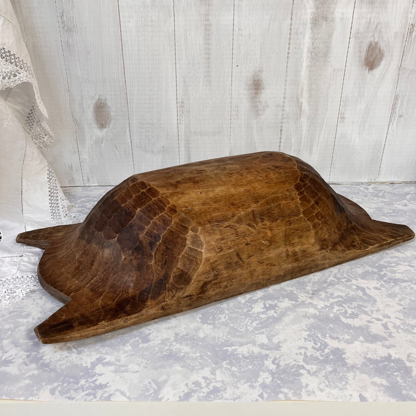 Primitive Antique Hand Carved Dough Trough. Dugout. Large 54 cms/21"