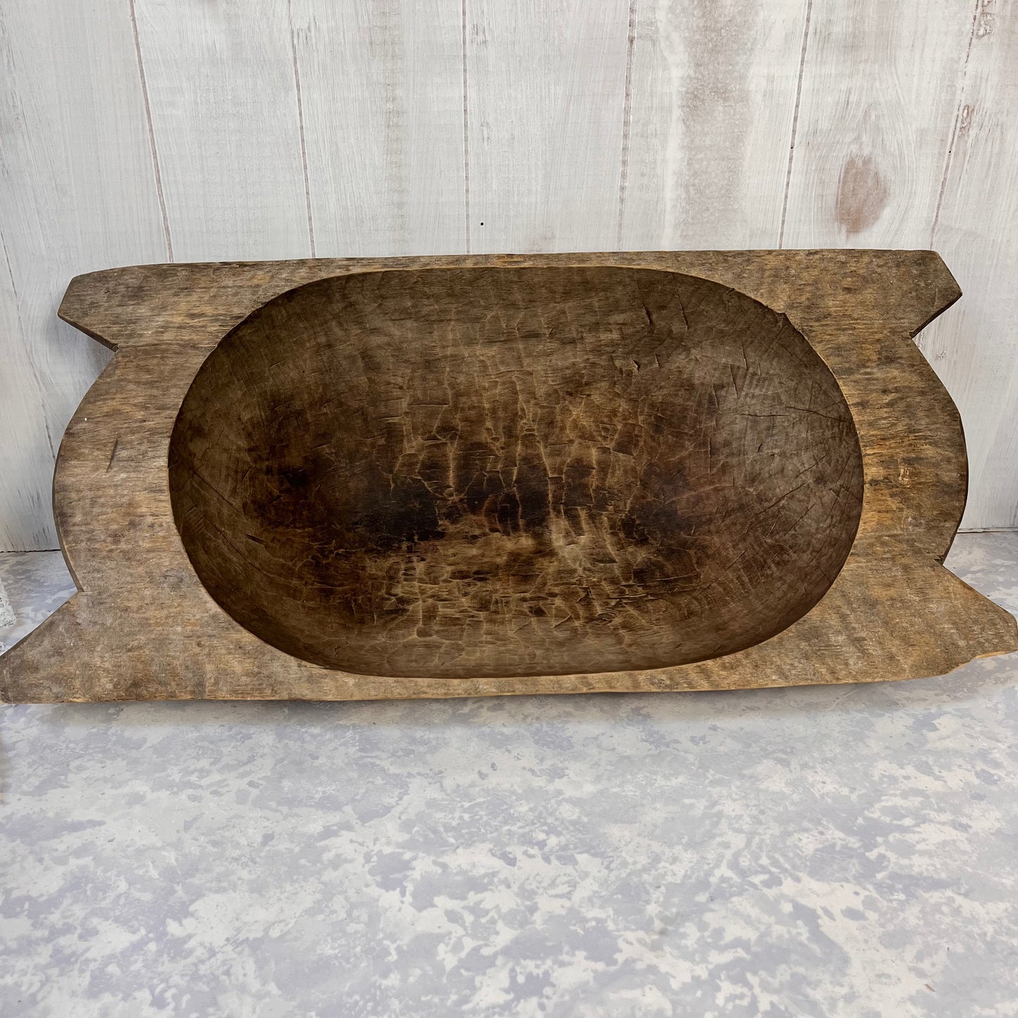 Primitive Antique Hand Carved Dough Trough. Dugout. Large 54 cms/21"