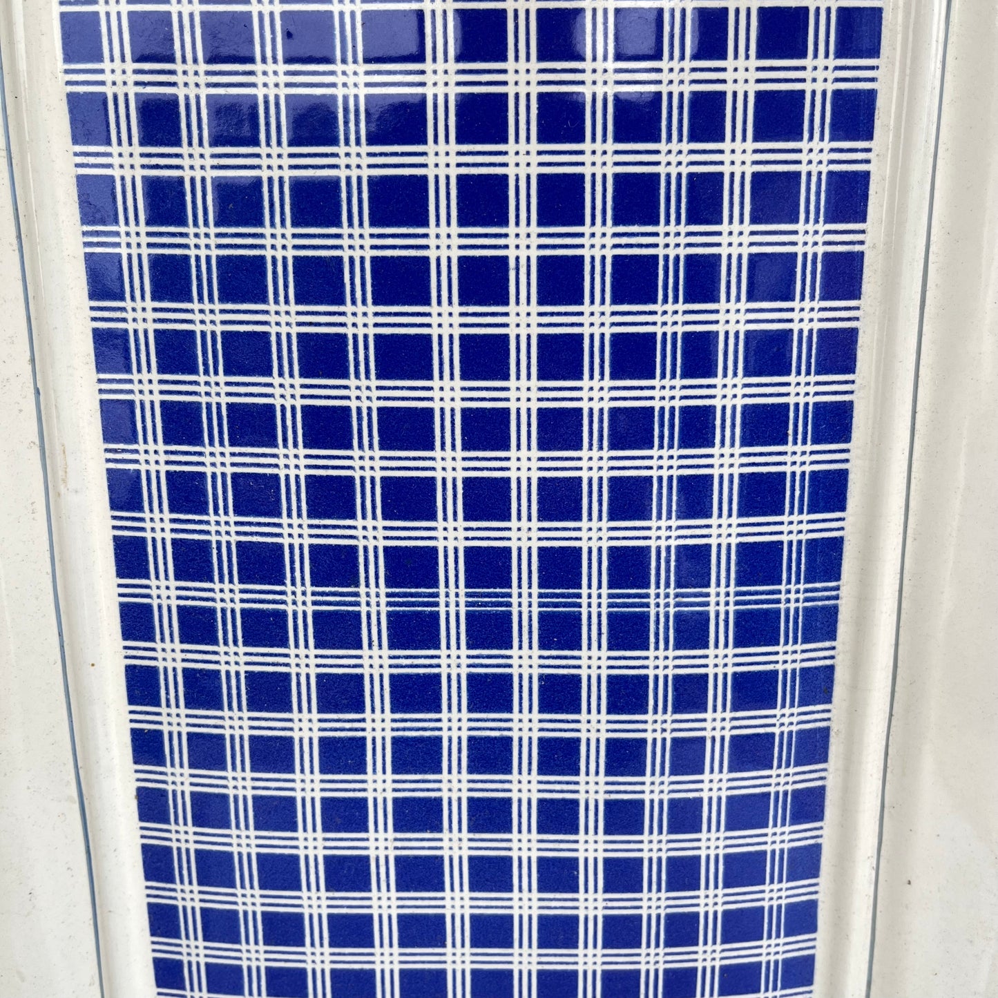 Vintage French Enamel Utensil Rail. BB Freres. Hanger. Drip Tray. Chippy. 1930s