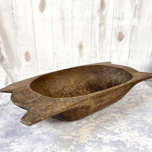Primitive Antique Hand Carved Dough Trough. Dugout. Large 54 cms/21"
